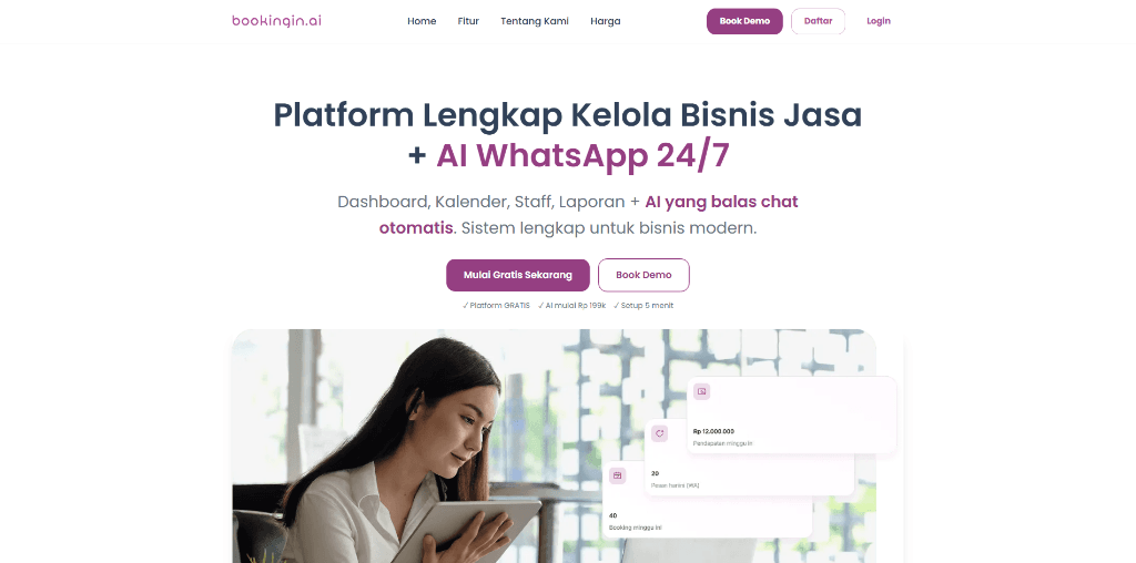 Bookingin.ai — Smart WA Booking